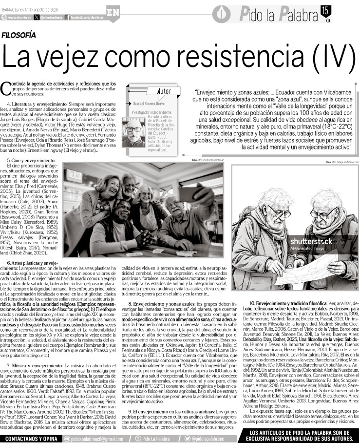 La vejez como resistencia (IV)