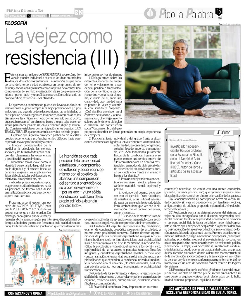 La vejez como resistencia (III)
